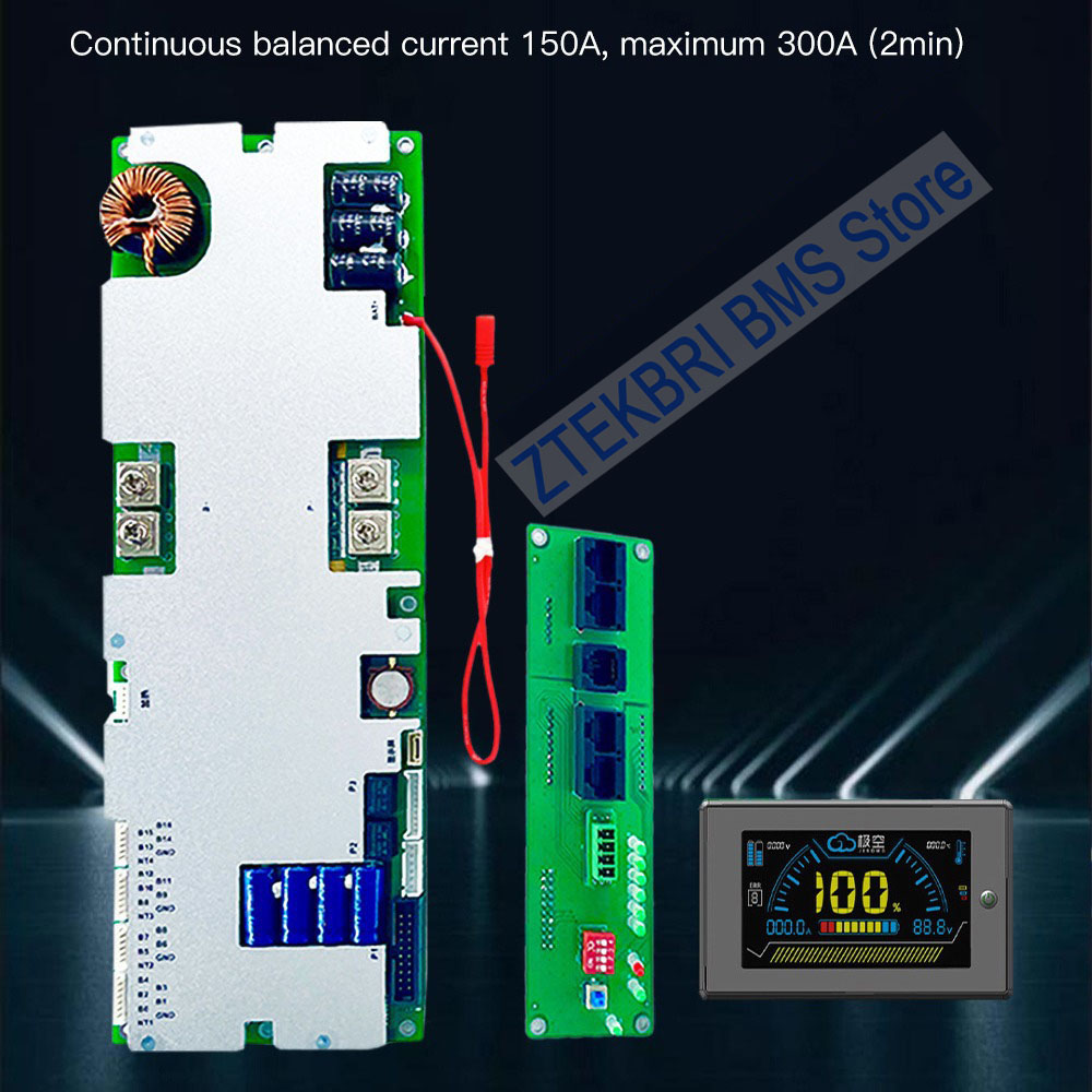 Smart Bms - JKBMSアクティブバランサー家庭用蓄電池Lifepo4スマートBMS LCDスクリーン付きBluetooth対応 16S 100A 150A 200A