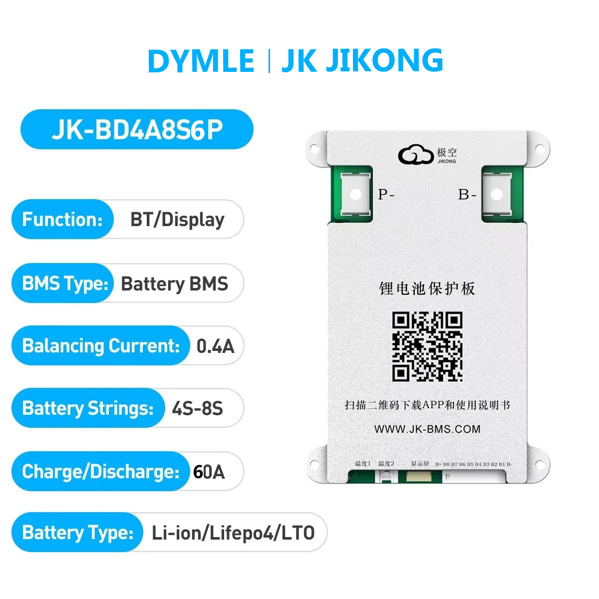 Smart Bms - JK JIKONG スマートアクティブBMS BD4A8S6P 4S 5S