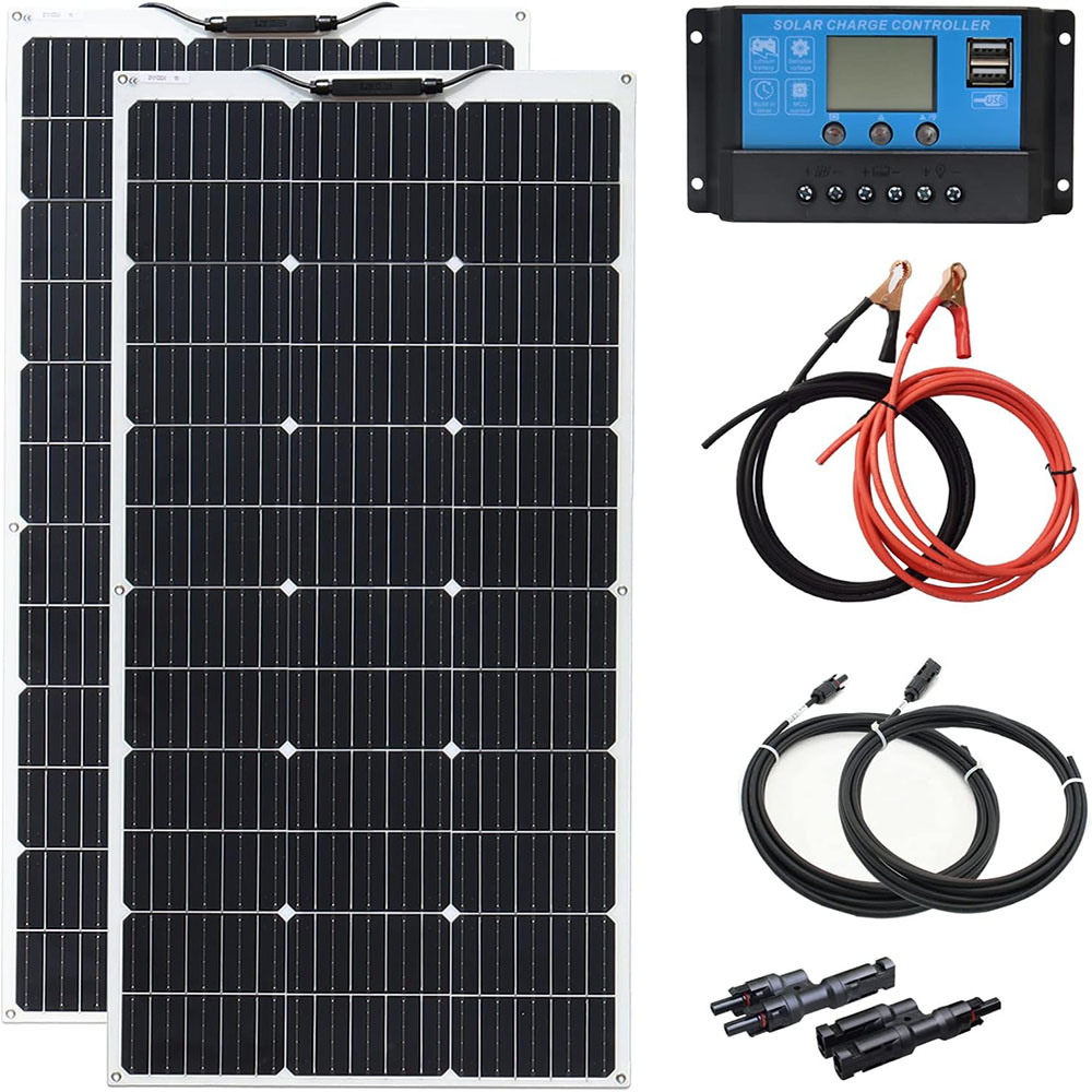 200w 太陽電池パネル 100W 太陽電池パネル 12v  - Rv Solar Kit 400W のレビューと価格