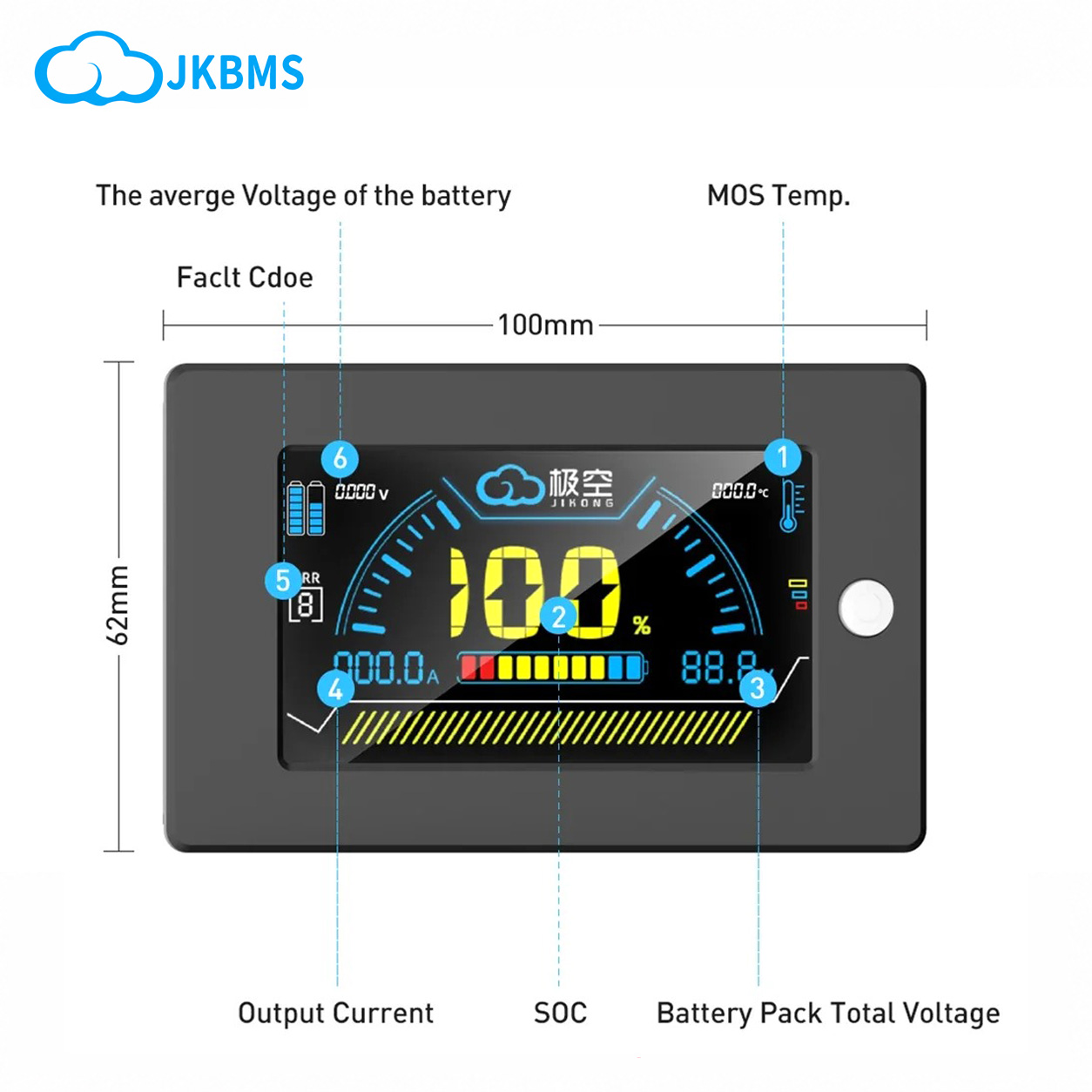 JIKONG JK BMS LCD ディスプレイ画面 3.2 - Smart Bms のレビューと価格