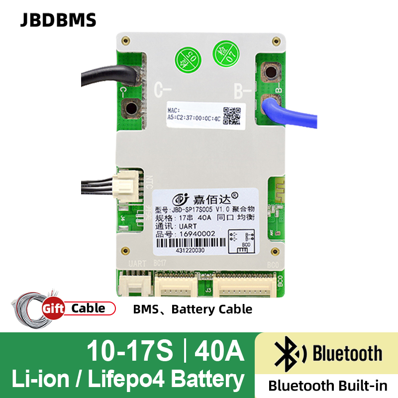 JBD BMS 10S-17S 40A リチウム鉄リン酸バッ - Smart Bms のレビューと価格