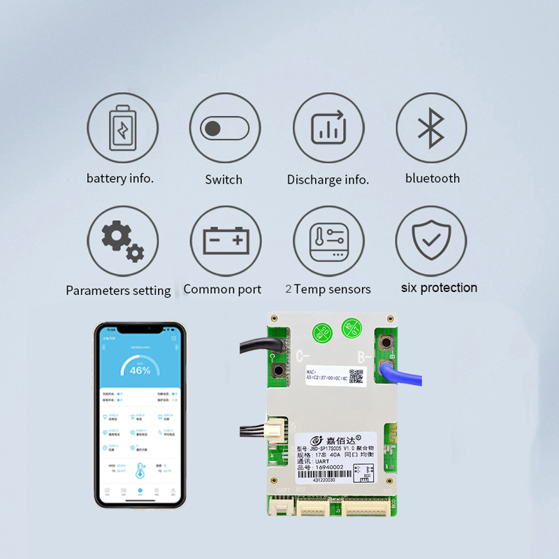 JBD BMS 10S-17S 40A リチウム鉄リン酸バッ - Smart Bms のレビューと価格