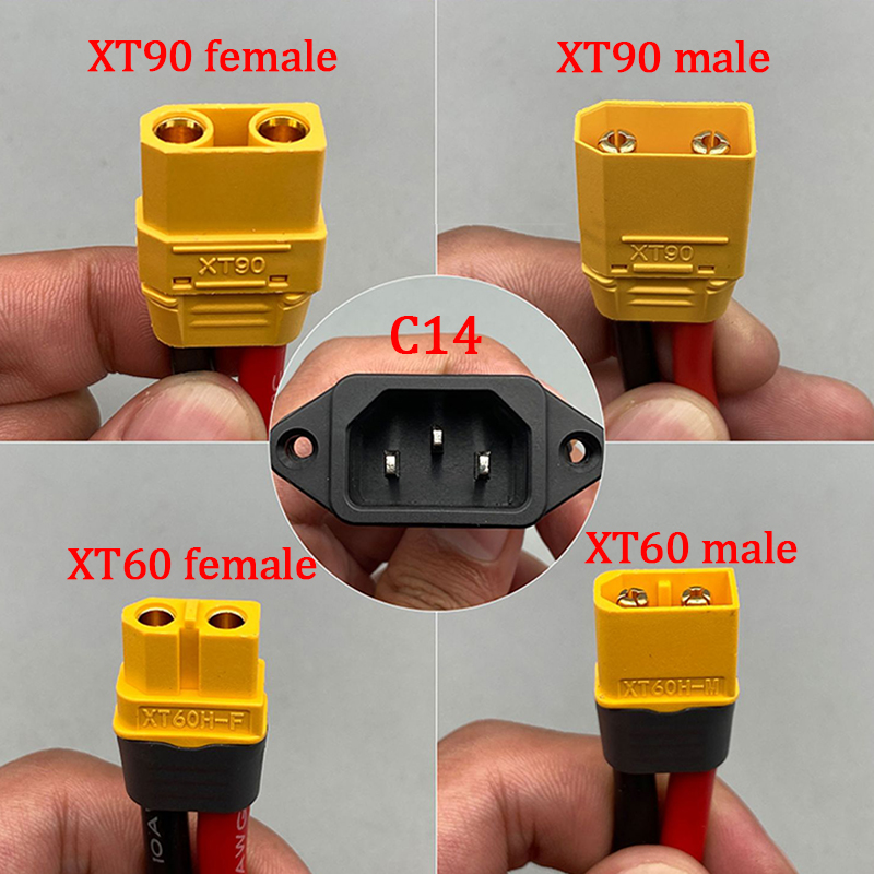 XT60/XT90 オスメスプラグから 3 ピン電源ソケット - Renewable Energy Infrastructure のレビューと価格